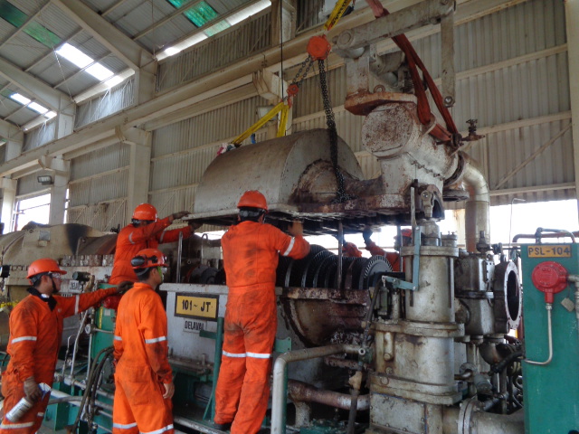 Mantenimiento a turbina de vapor