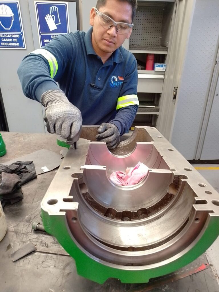 Inspección carcasa turbina — ECT