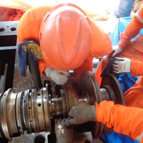 Extracción de flecha turbina